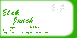 elek jauch business card